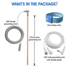 Copper Grounding Rod With 40ft Female Ground Cord With 2 Leads