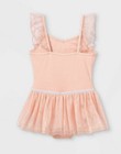 Cat   Jack Pink Cami Flutter Sleeve Leotard Girls Size S  6 6x 