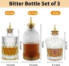 Bitters Bottle Set - Glass Vintage Bottle  Decorative Bottles With Dash Top