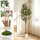 5ft Artificial Olive Tree Tall Fake Plant With White Pot For Home Office Outdoor