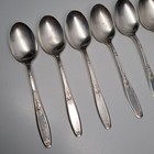1847 Rogers Bros Is Ambassador Set Of 7 Dessert oval Soup Spoons 6 1 2  Antique 