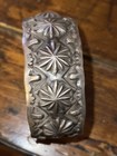 Antique Nora Bill 1940 Navajo Stamp Cuff Bracelet Native American 50g Star 6   