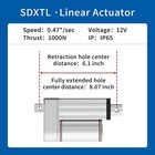 Stroke 1 96inch 220 Lbs 12v 0 47  sec Electric Linear Motor Actuator With Mou   