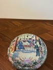 Vintage Chinese Famille Rose Or Rose Medallion Porcelain Lidded Trinket Or Powde