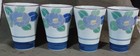 Japanese Tea Cups Without Handles Floral Design Asian Culture 