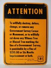 1954 1950s Vintage Sign Us Forest Service Sign Us Monument Deface Destroy Sign