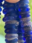 Blue Antique Annular Dutch Dogon Trade Beads Hand Wound Glass