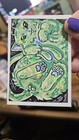 Aceo Holographic Print Of Original Acrylic Painting Of Alien Cat