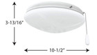 Progress Lighting 2-light P2602-30wb Airpro Collection Ceiling Fan Light Kit