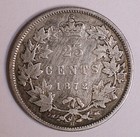 1872-h Canada 25 Cent Coin Km-5 Queen Victoria  15666