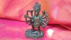 Goddess Kali Statue Vintage Bronze Hindu Shiva Durga Handmade India Deity Asia V