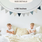 Boys Room Playroom Decor  Blue Pennant Banner Flags 5 5ft  Nursery Baby Girls Bo