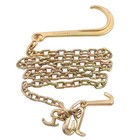4 Pieces 4700lbs J Hook Chain Tow Chain 5 16   8  G80 With 15  Jrt Hook Grab Hook