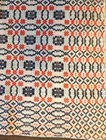 Antique Overshot Coverlet Blanket 1800s
