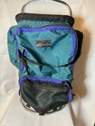 Jansport Green   Violet Hiking Backpack External Aluminum Frame Cushion Vintage
