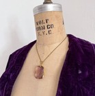 Antique Pinchbeck Gold Faceted Amethyst Glass Victorian Pendant Statement Focal