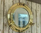 12  Brass Large Working Ship Cabin Window Porthole Mirror Nautical Wall Decor