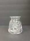 American Brilliant Period Abp Glass Lidded Jar Deeply Cut Engraved Flower Motif