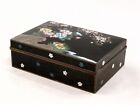Vintage Inaba Silver-washed Brass Cloisonn   Enamel Box