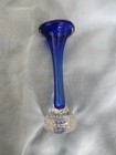 Vintage Art Glass Blue Bud Vase