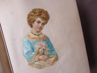 Antique Victorian Album W Scraps Florals Girls Animals Dated 1879 30 Pgs