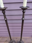 Pair Of Vintage  Candlestick Brass Floor Lamp  Mid Century Modern