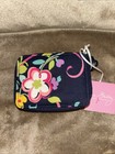 Vera Bradley Travel Pill Box In Black pink Floral
