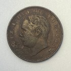 1884 Portugal 10 Reis Km 526 Bronze Luis I World Coin Lisbon Mint