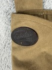 Vintage Cabelas Chaps Brown Hunting Work Waxed Canvas Leather Trim Outdoor Brush