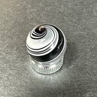 Contemporary Handmade Art Glass Marble  68  Abstract Black White Swirl Mib Boro