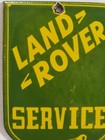Vintage Porcelain Land Rover Service Enamel Metal Sign Plaque Size  4 X 6 Inches