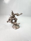 Vintage Gallo Pewter Dragon W  Crystals Winged Figurine 3 