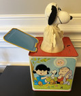 Mattel Made In Usa Snoopy In The Music Box Metal Jack-in-the-box   Vintage 1960s