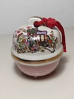 Japanese Ceramic Bell Dorei Pottery Lucky Charm Chrysanthemum Floral Art Vintage