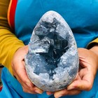 3 76lb Natural Blue Celestite Geode Quartz Crystal Mineral Specimen Healing