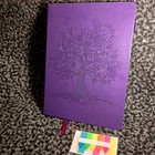 New Tree Embossed Vtg Leather Journal Diary Notebook Writing Book 8 5 x11  Tabs