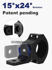 Utv Whip Mount   Light Bar Bracket - 360   Adjustment  Heavy Duty Alu Alloy