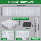 Under Gravel Aquarium Filter For 40-55 Gallon Tanks  16 Pcs 5 7   X 5 7   Cle   
