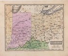 1830 Ohio - Indiana  Map Original Antique - County - Townships
