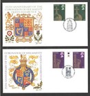 1978 Great Britain Scott   835-838   Pairs   5 Diff Fdc First Day Covers  queen 
