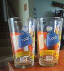 2 Vintage Big Baby Huey Pepsi Series Collector Promotional Drinking Glass
