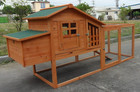 Deluxe Large Wood Chicken Coop Backyard Hen House 3-5 Chickens W Nesting Box Run