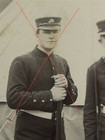 Old Span-am War 1900 Photo Card Usmc Marine Barracks Wash Dc Boy Trumpeter Rifle
