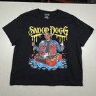 Snoop Dogg Graphic Print Rap Tee T-shirt Cartoon Illustrated Black Cotton Sz 3xl
