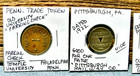 5 Old Pennsylvania Tokens  Uniontown  Pittsburgh  Mckeesport  Shippensburg  Etc