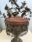Chinese Miao Ceremonial Headdress Crown - Delicate Metal Silk - Vintage Jewelry