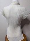 Vintage 70 s Sheer Cotton Gauze Hippie Topics Prairie Lace Top Blouse Sz S B6