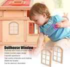 Dollhouse Wooden Window  1 12 Scale Miniature Arched Dollhouse Window House Mode