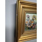 Vintage Enamel On Copper Signed Rene    r     Bonhomme Gilded Framed Painting 4 5x5