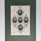 1866 Civil War Engraving   5 Union Generals   From Matthew Brady Photos   Rare  